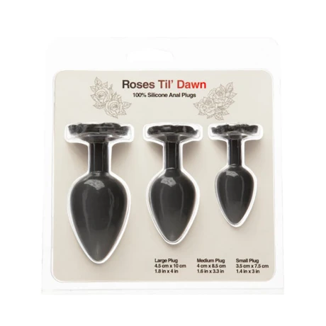 Plug Anal Kit Roses Til Dawn Silicona Plug Anal Kit Roses Til Dawn Silicona