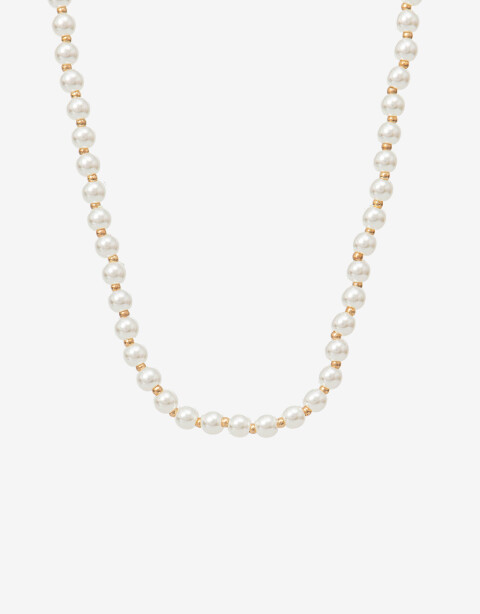 Collares Cortos Perlas Collar Corto De Perlas - Blanco Crema