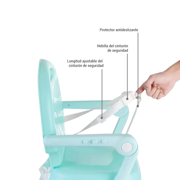 Silla De Bebe Para Comer Plegable Asiento 3 En 1 Arnes Cinturon Seguridad 3 Puntos Imback Color Turquesa Silla De Bebe Para Comer Plegable Asiento 3 En 1 Arnes Cinturon Seguridad 3 Puntos Imback Color Turquesa