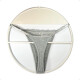 Tanga Colaless Ajustable De Encaje Gris