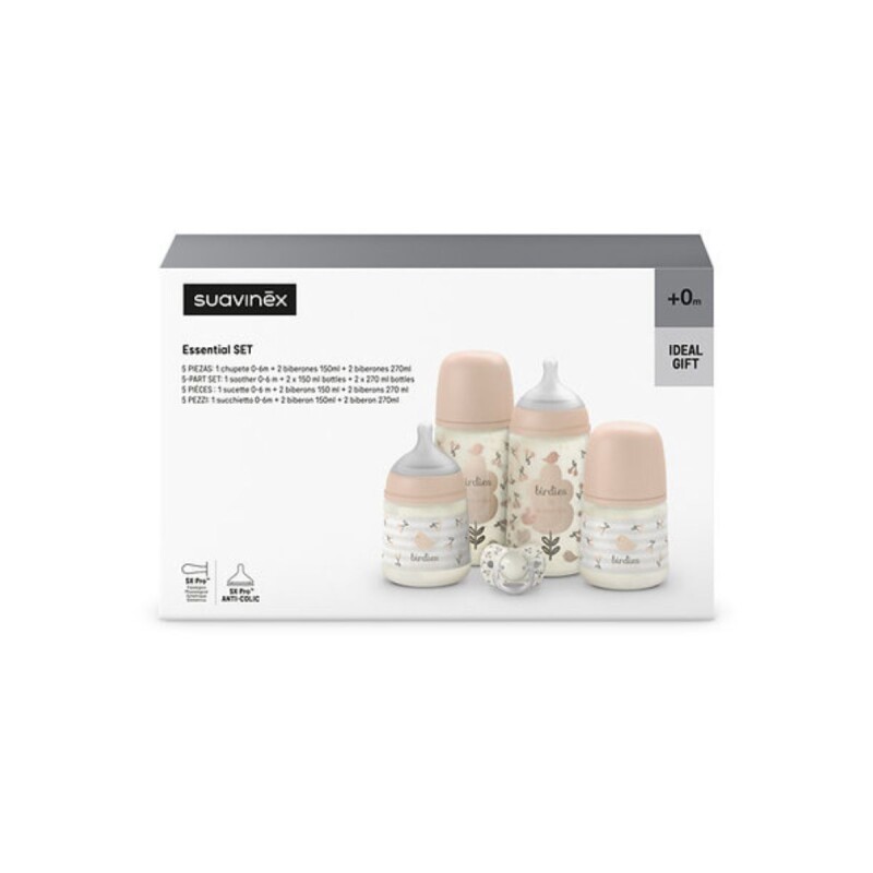 Set de regalo con 5 piezas 0-6m Rosa