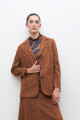 Blazer simil gamuza tostado
