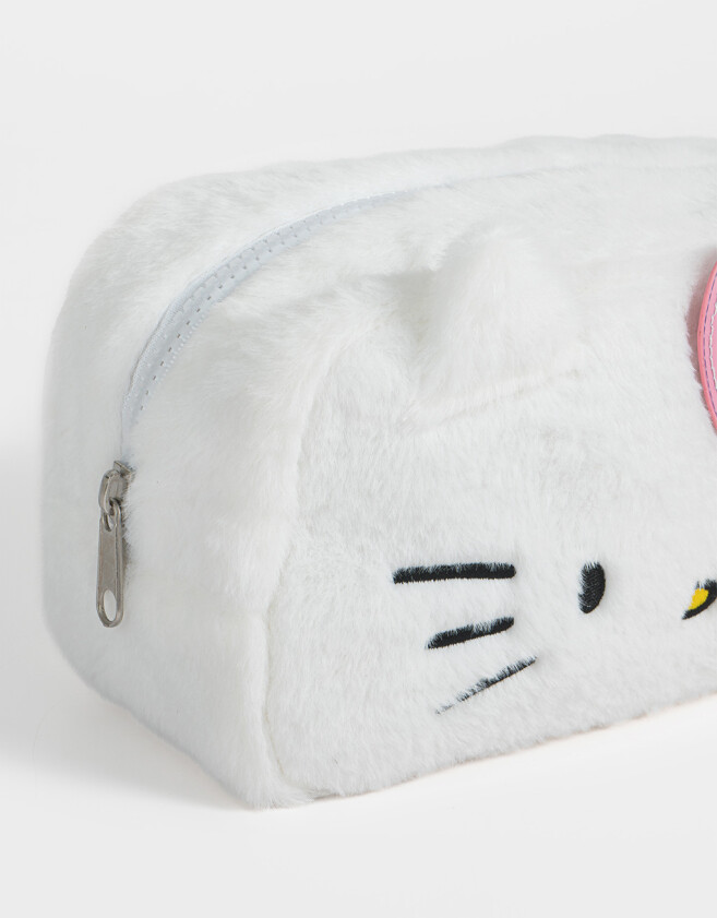 Cartucheras Peludo Cartuchera Peluche "hello Kitty" - Blanco
