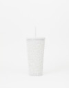 Artículos cocina Vasos Vaso De Plástico Con Perlas - Blanco Nacarado/perlado