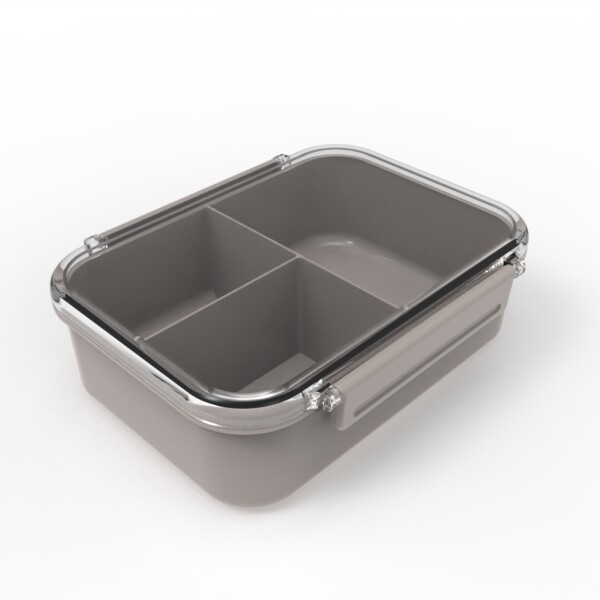 Bento box con divisiones 890ml marrón