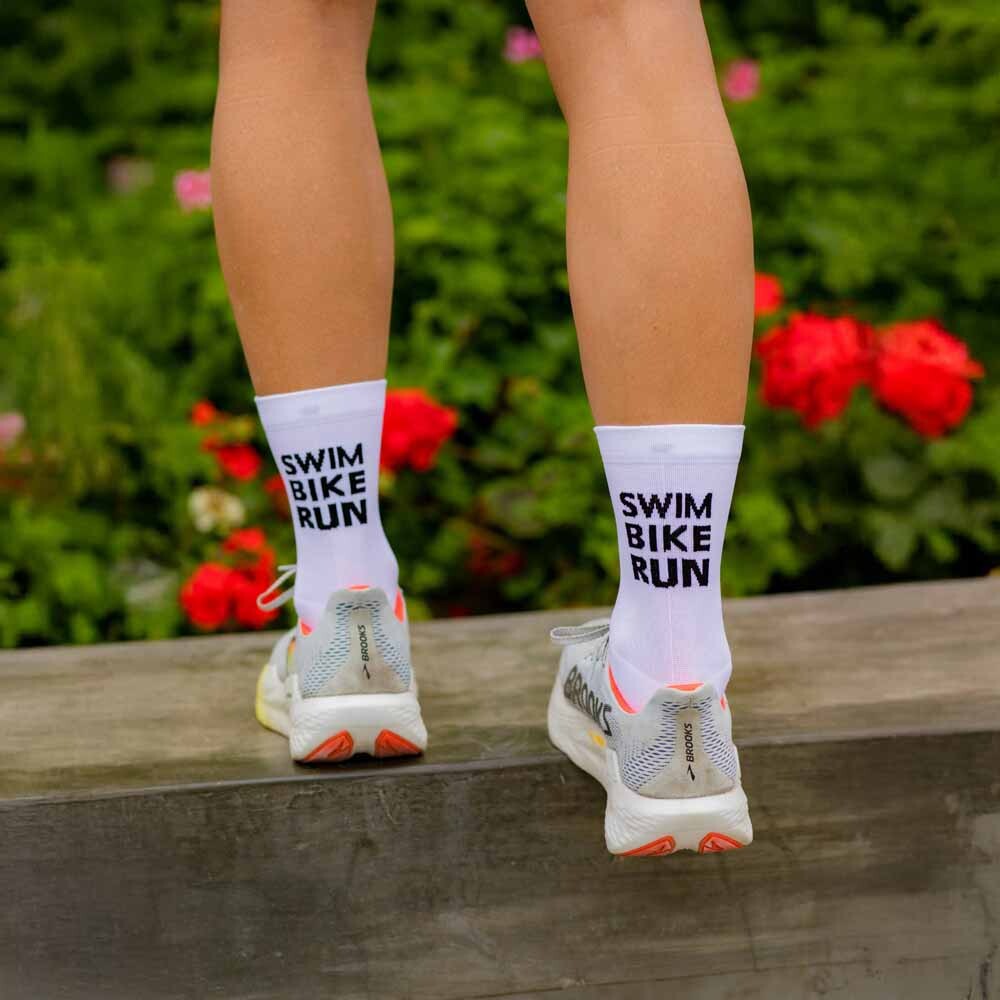 Medias Running Swim Bike Run Unisex Blanco