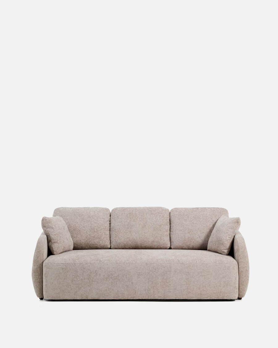 Sofá cama Laira 3 plazas de chenilla topo 218 cm FSC Mix Credit Sofá cama Laira 3 plazas de chenilla topo 218 cm FSC Mix Credit