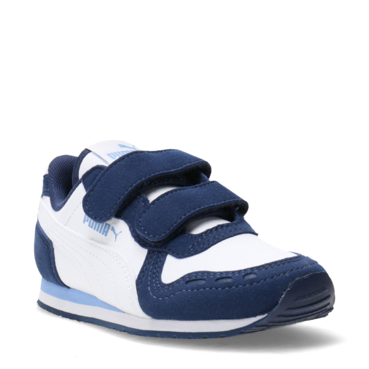 Championes Infantiles Puma Cabana Racer SL 20 V - Blanco - Azul Marino 