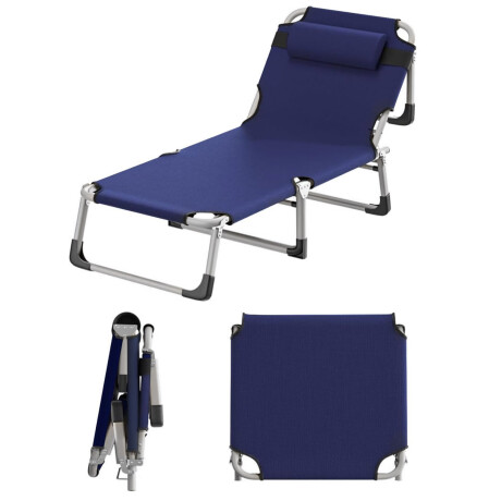 Catre Cama Plegable Acolchonada Arye 193x68cm Azul