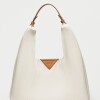 Cartera al hombro The Shopping en cuero graneado Natural
