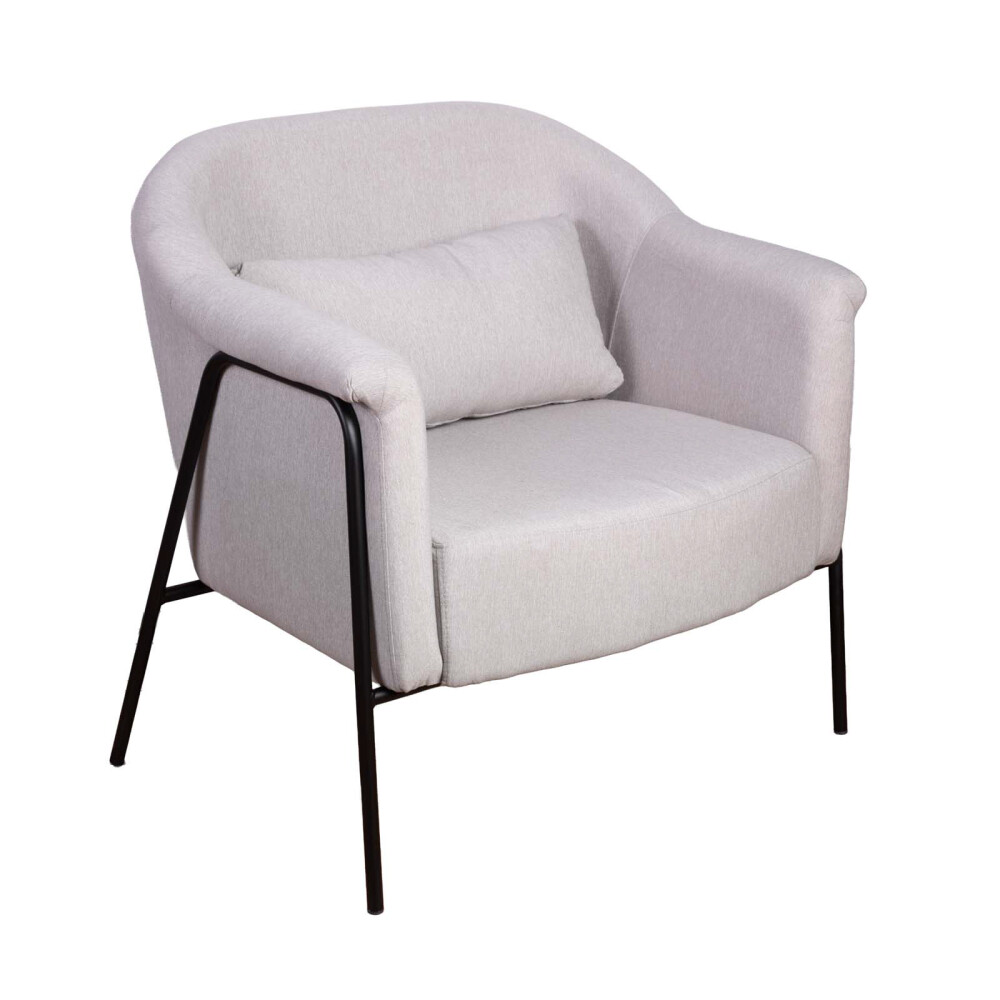 BUTACA TELA-Y-METAL NATURAL-BEIGE LYON NATURAL