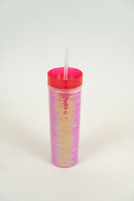 Vaso Con Tapa + Sorbito Gaiman Dorado