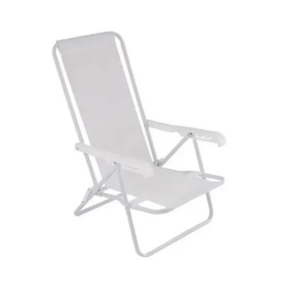 SILLA RECLINABLE 4 POSICIONES ACERO SANNET BLANCO BLANCO