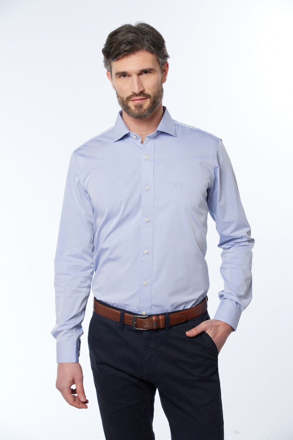 CAMISA ENTALLADA Azul