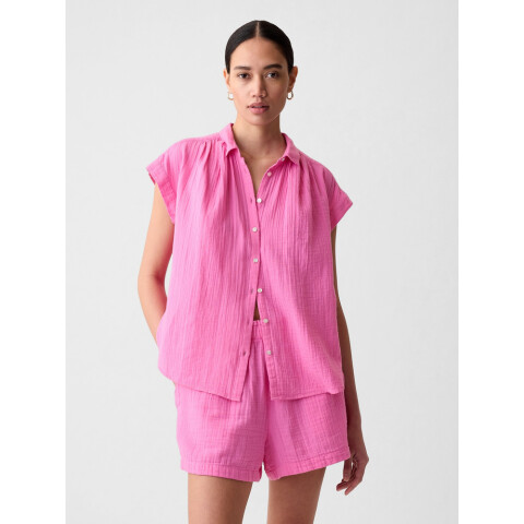 SS SHIRT - GAUZE INDIE PINK