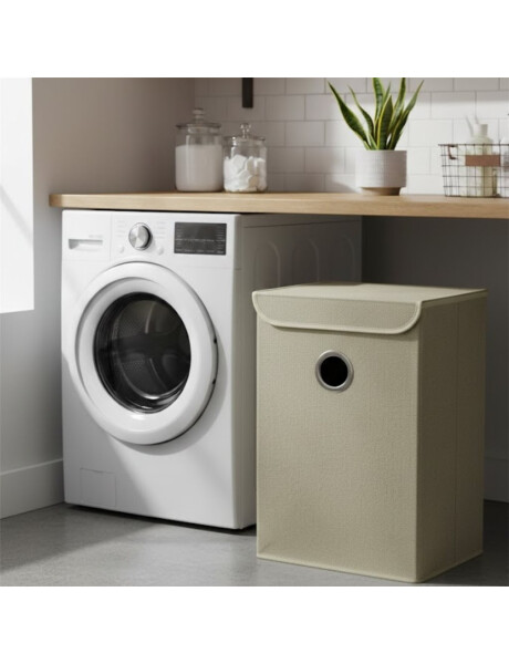 CESTO P/ROPA PLEGABLE C/TAPA 40X30XH60CM TELA BGE CESTO P/ROPA PLEGABLE C/TAPA 40X30XH60CM TELA BGE
