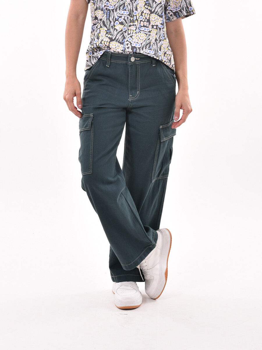 PANTALON CARGO CATALINA - VERDE OSCURO 