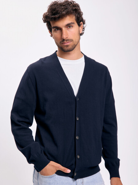 Cardigan punto Azul Marino