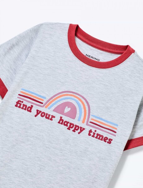 PIJAMA DE NIÑO ESTAMPADO GRIS