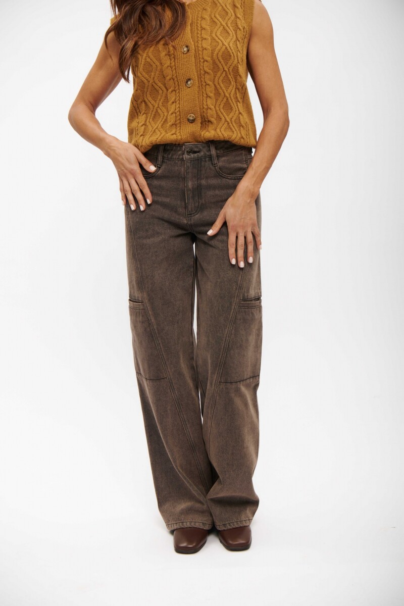 JEAN BIMBA CARGO MARRÓN