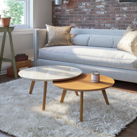 Mesas de Centro Classic - Duo Off White y Natural