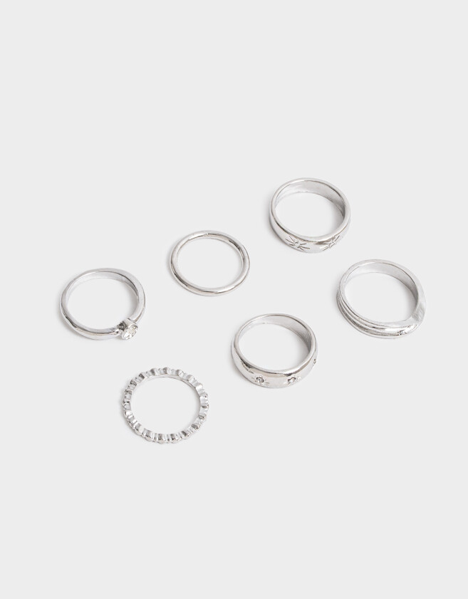Sets Anillos Metal diferenciado Anillos Sets De Metal - Plateado