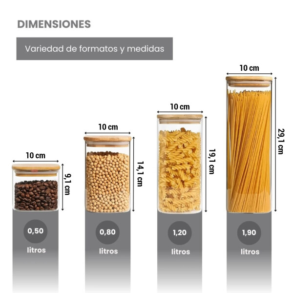 Set x7 Tarros Herméticos IMBACK IBK-HMJ049-MAD | Tapa de Bambú Natural, Cierre de Silicona y Diseño Apilable BPA Free Set x7 Tarros Herméticos IMBACK IBK-HMJ049-MAD | Tapa de Bambú Natural, Cierre de Silicona y Diseño Apilable BPA Free