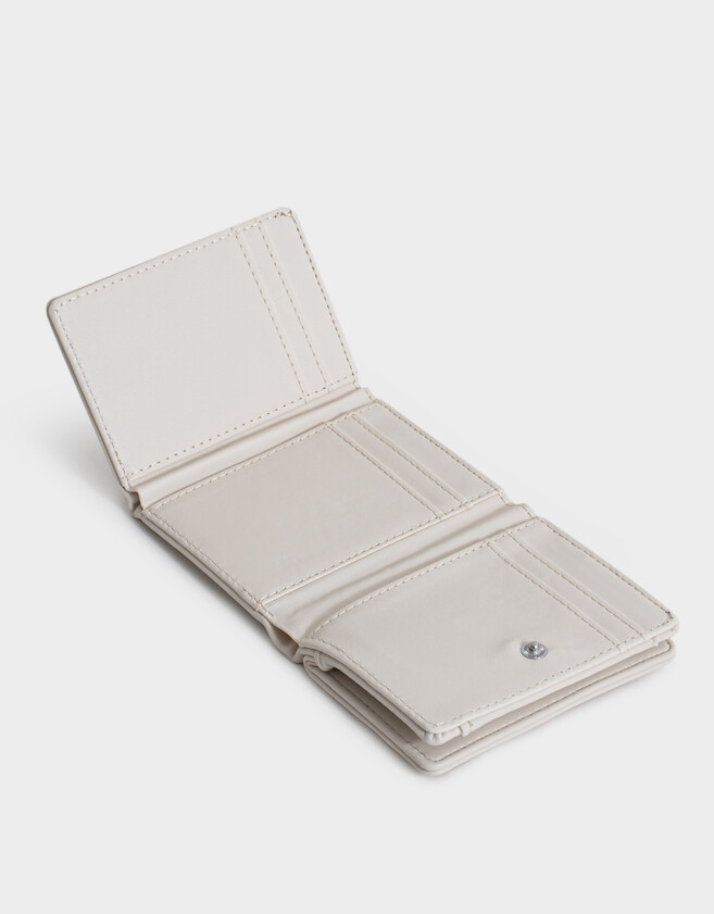 Billetera Billetera Cuerina Solapa - Blanco Crudo