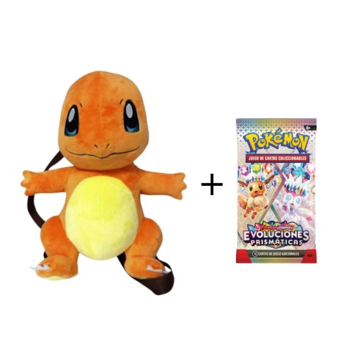 Mochila Peluche oficial Pokémon - Charmander + Sobre 