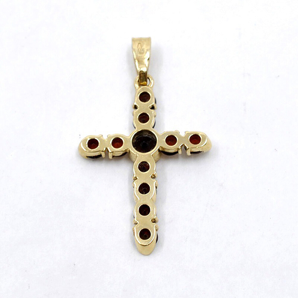 Cruz En Oro 18K Y Granates Cruz En Oro 18K Y Granates