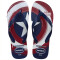 Sandalias Infantiles Havaianas Top Marvel Logomania Azul Marino - Azul Marino