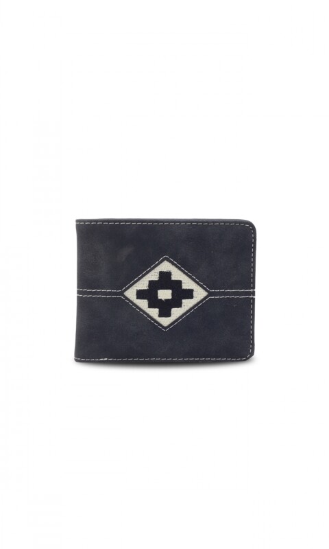 BILLETERA ODIN C/ BORDADO NEGRO C/ NEGRO