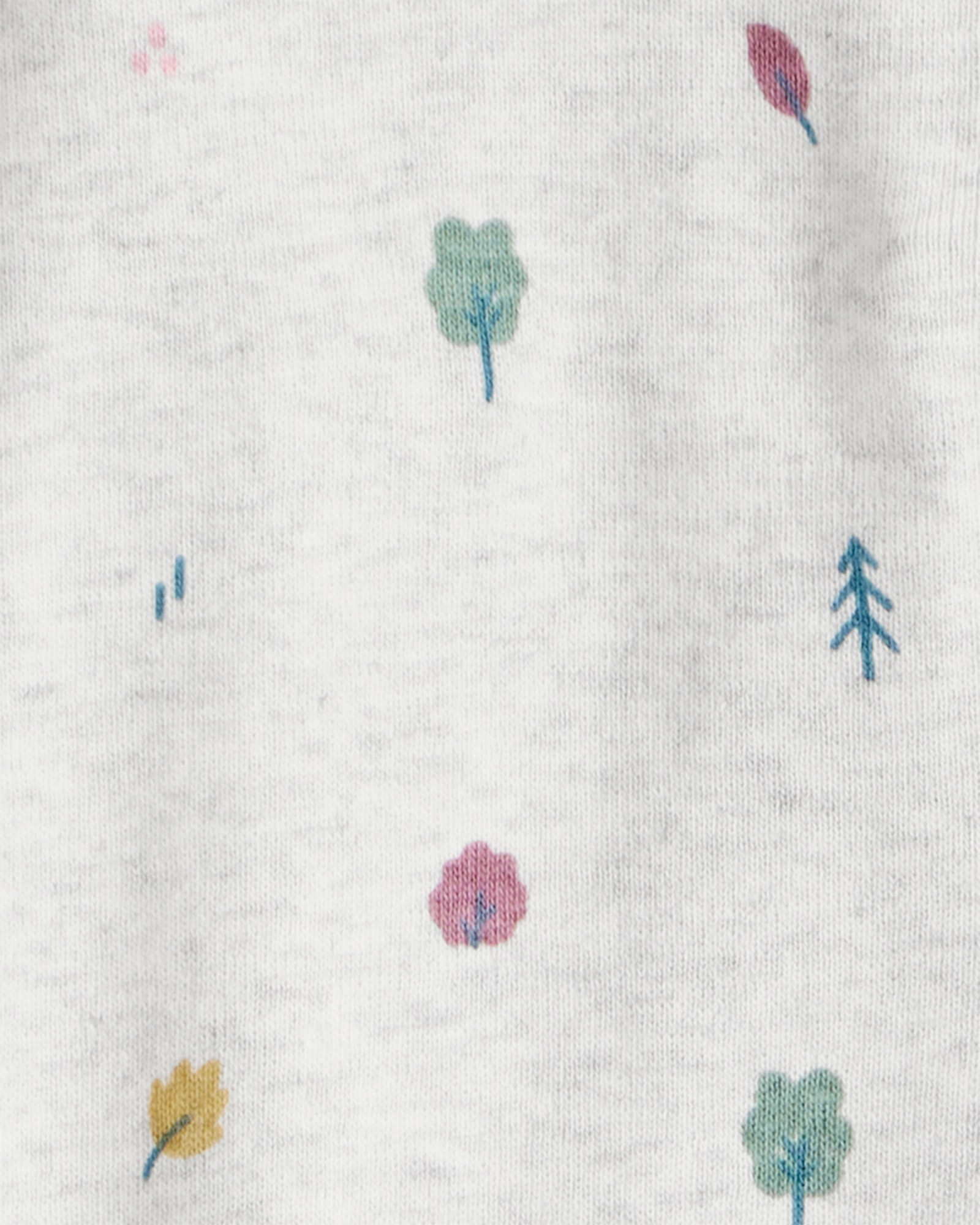 Pijama una pieza de algodón orgánico, con pie, estampado Sin color