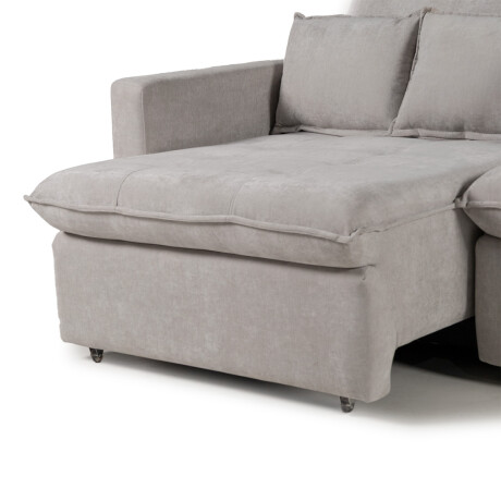 Sofá Cama Carmín - Tela Microfibra 12073 (Greige)