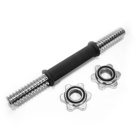 Set Mancuerna Maciza Cromada C/ Roscas + 10 Kg Pesas 4 discos de 2.5kg