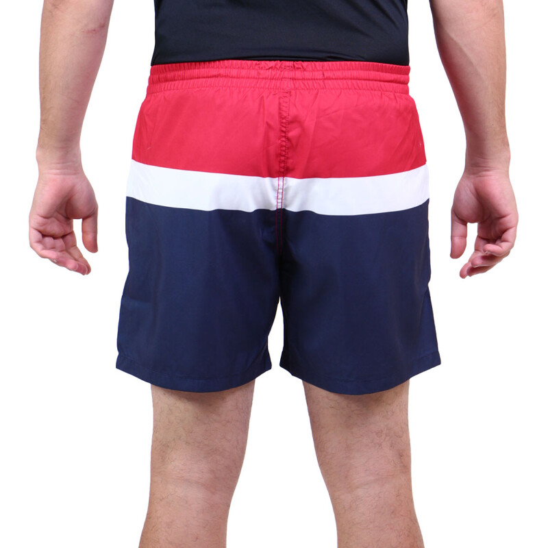 Topper Short De Baño Slim Rojo-azul