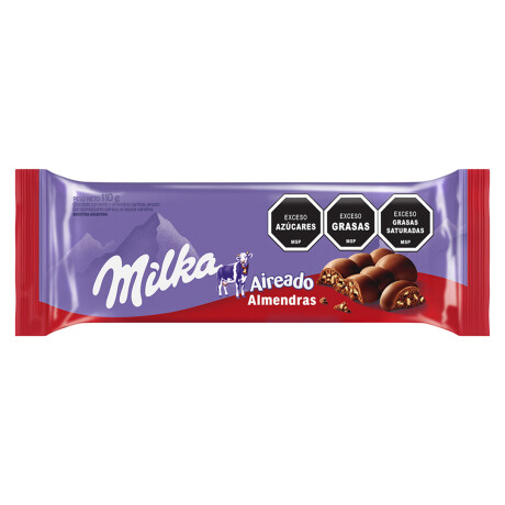 Tableta de Chocolate Milka Aireado con Almendras 110G 001