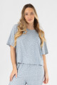 Pijama milena con pant Gris
