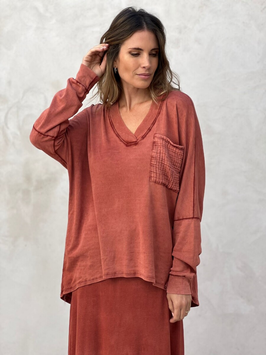 BLUSA TOVE - LADRILLO 