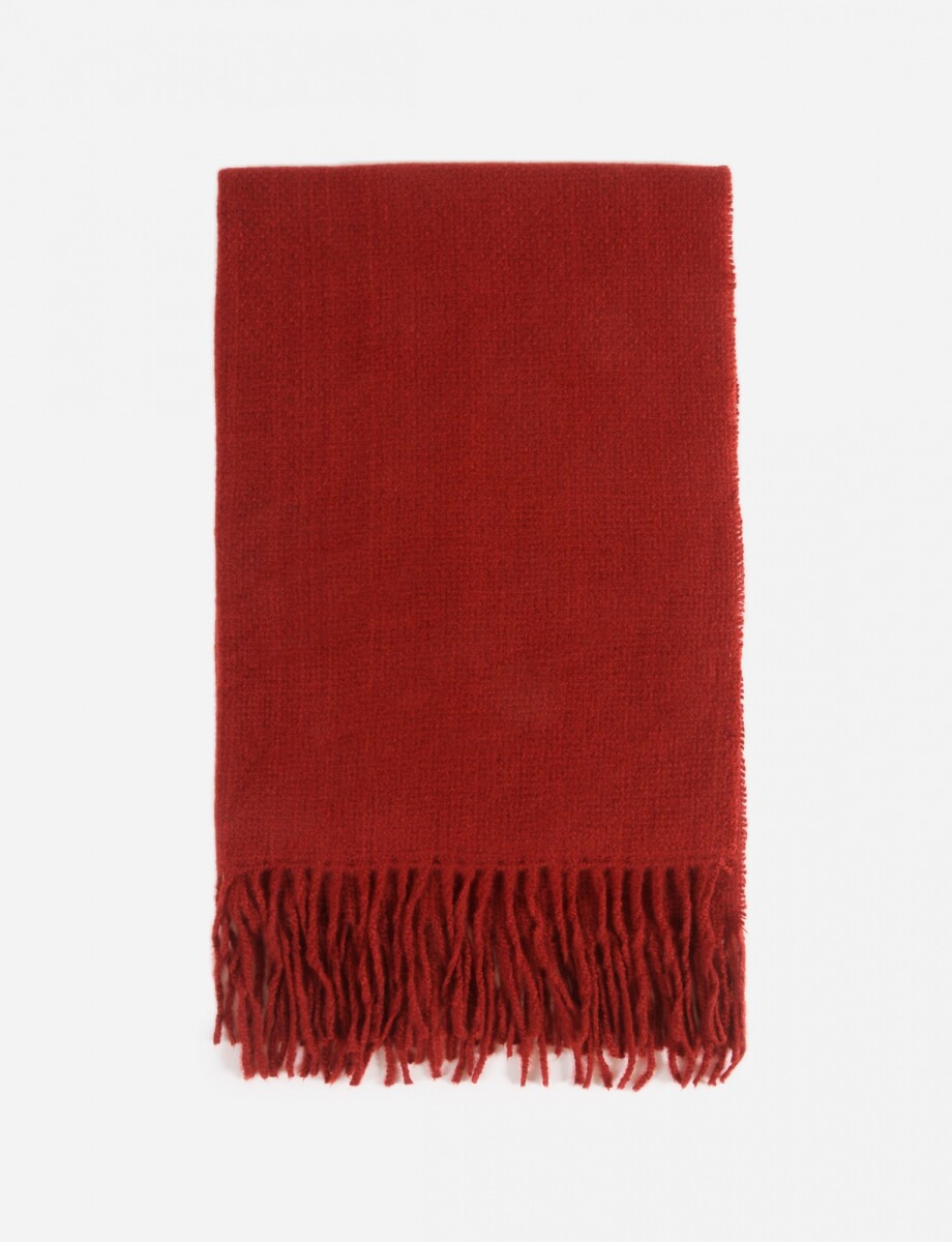 Bufanda tejida lisa - rojo 