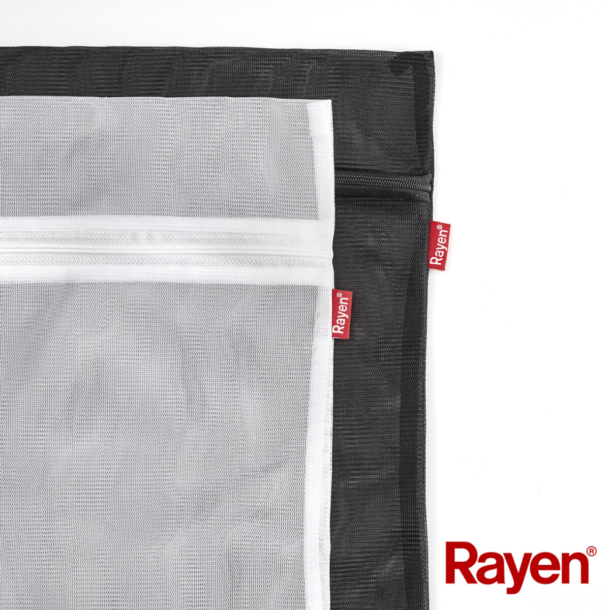 SET 2 BOLSAS P/ LAVADORA/SECADORA BLANCA-NEGRA 44x35CM RAYEN 