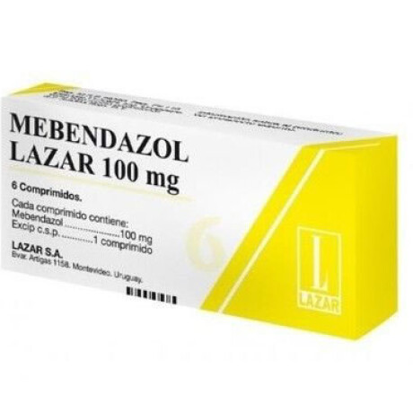 Mebendazol Lazar 100 mg x 6 Comprimidos – Control de Parásitos Mebendazol Lazar 100 mg x 6 Comprimidos – Control de Parásitos