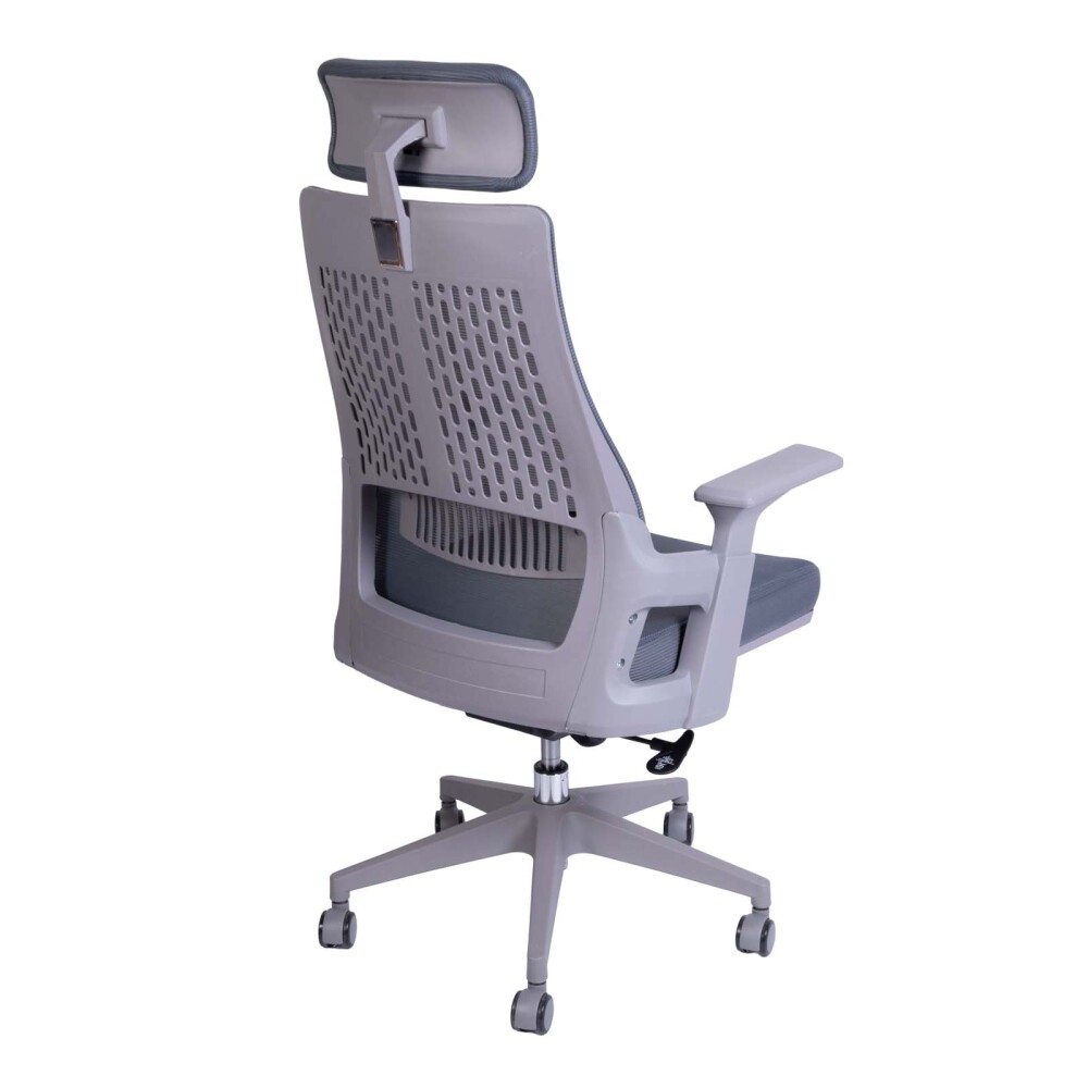 SILLA DE OFICINA MALLA GRIS LOMBARDI
