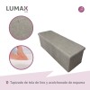 Puff Baúl Lumax Plegable 110x38 cm Organizador Living Dormitorio Gris Claro