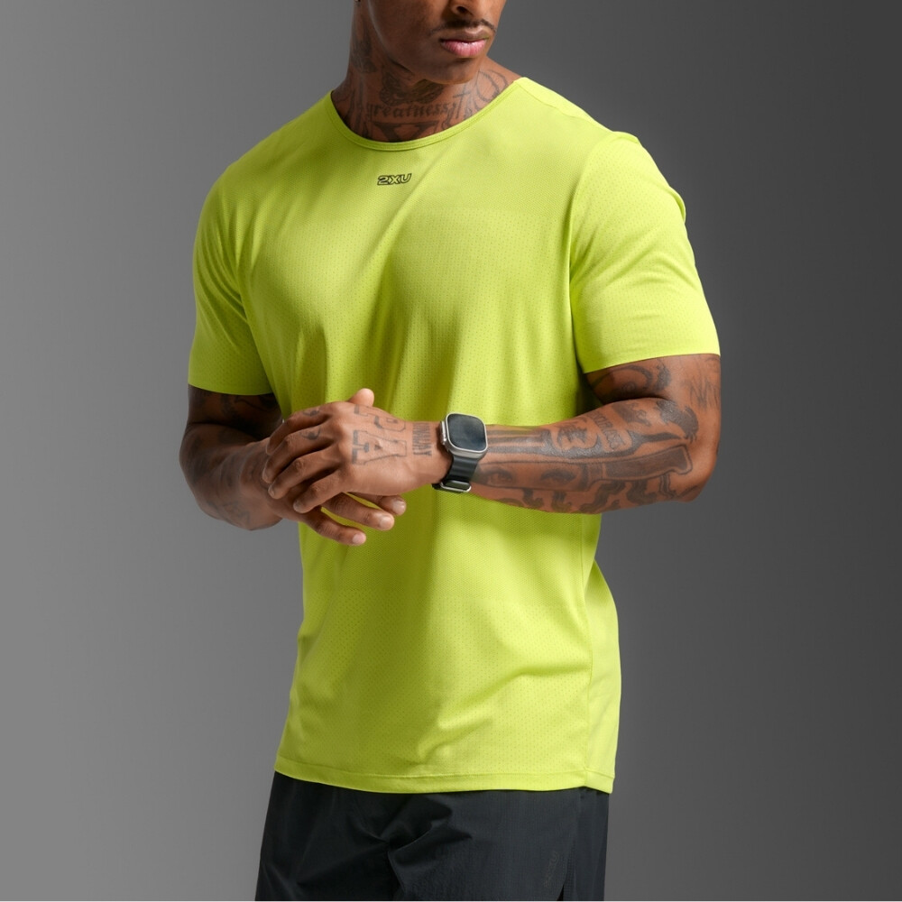 Polo Running Light Speed Tech Tee Hombre Volt/black Reflective
