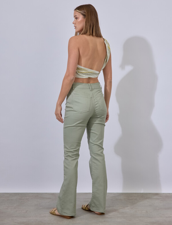 Jean Bootcut VERDE CLARO