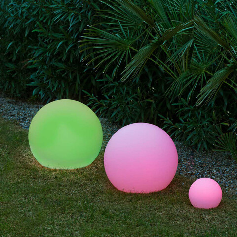 Globo lumínico LED solar RGBWW IP68 Ø40cm NW0006