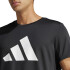 Remera de Hombre Adidas Run It Tee Negro - Blanco