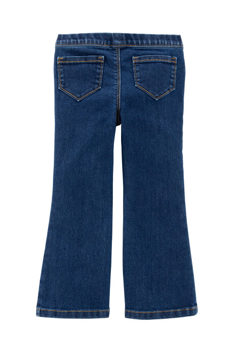 Pantalón jean acampanado. Talles 3-24M Sin color