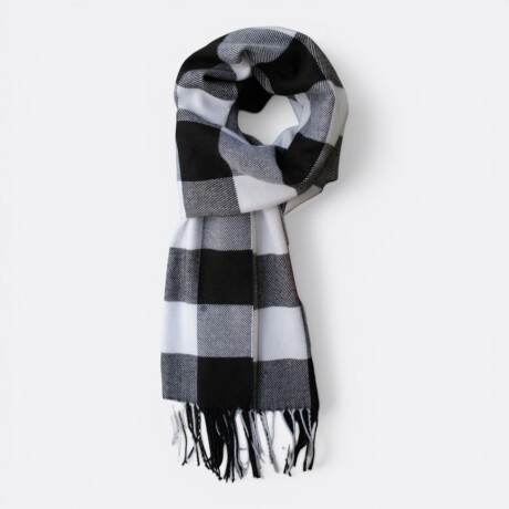 Bufanda Cuadrille Moderna Negro/Blanco
